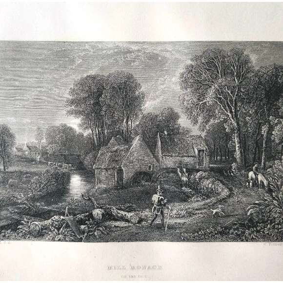 1844 Mill Monach On The Coil Engraving Victorian Scotland Scottish Hiker DWSS21 - Picture 1 of 2